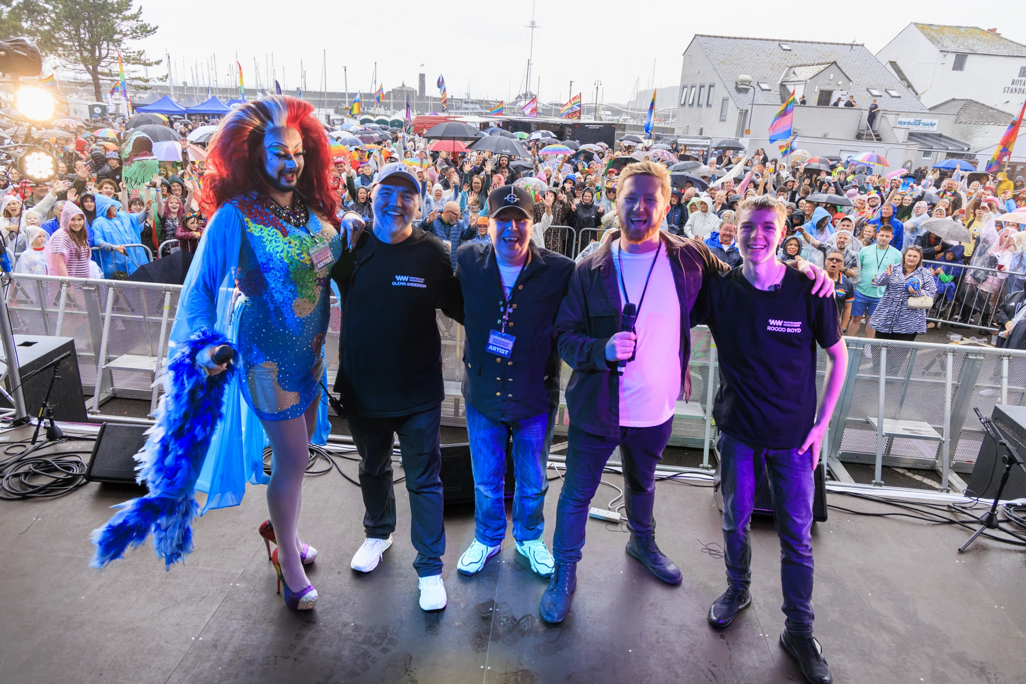 The NEAD team on stage at Pride by the Harbourside